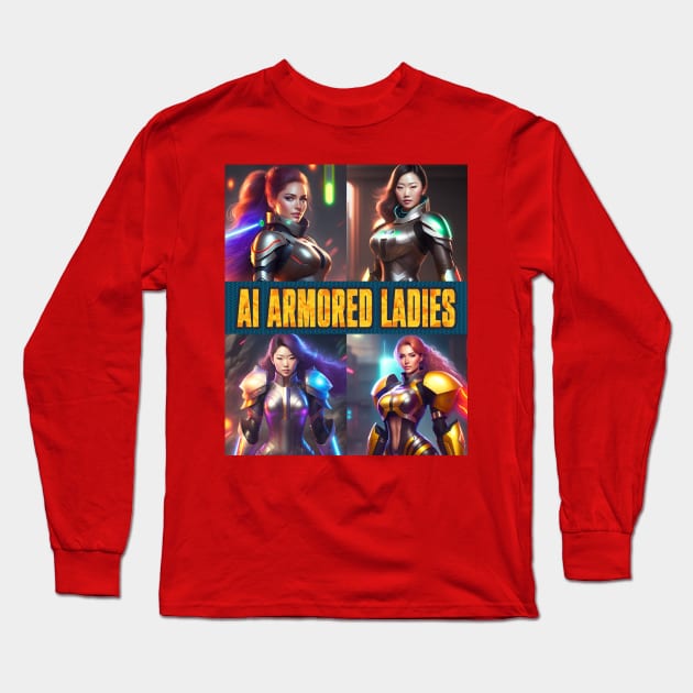 AI Armored Ladies Long Sleeve T-Shirt by Markyartshop